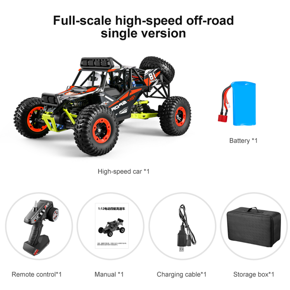 1:12 2026 Climbing  Car  Toys Four-wheel Independent Shock Absorption Suspension System 2.4g 4wd High Speed Off-road Drift Rc Car Red 1 battery