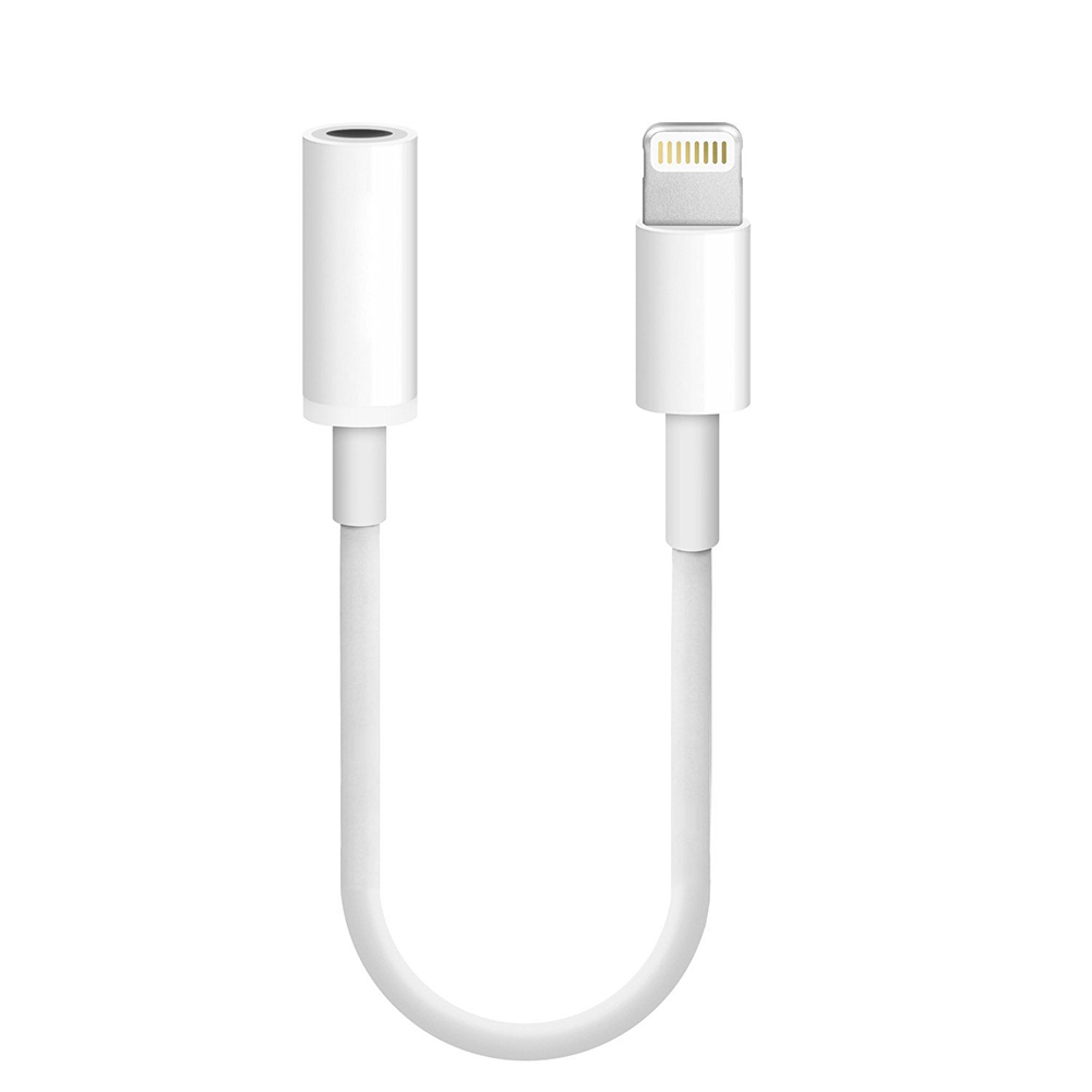 [EU Direct] Lightning to 3.5mm Headphone Jack Audio Adapter Cable for iphone 5/6/7 White