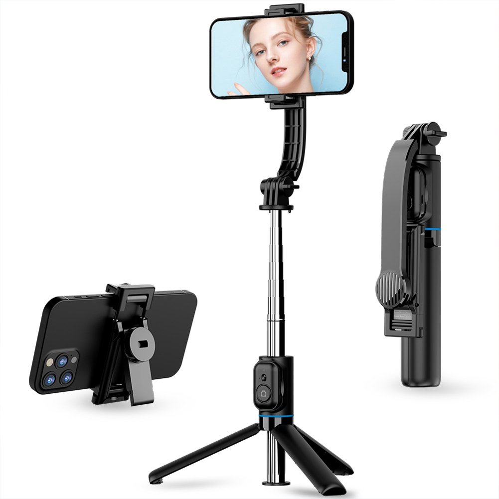 Portable Selfie Stick Phone Tripod Quick Assembly 7 Sections Expansion Selfie Rod Mobile Phone Selfie Stick Stable Tripod Cell Phone Tripod Support For Travel Video Recording C01 Detachable Holder Black