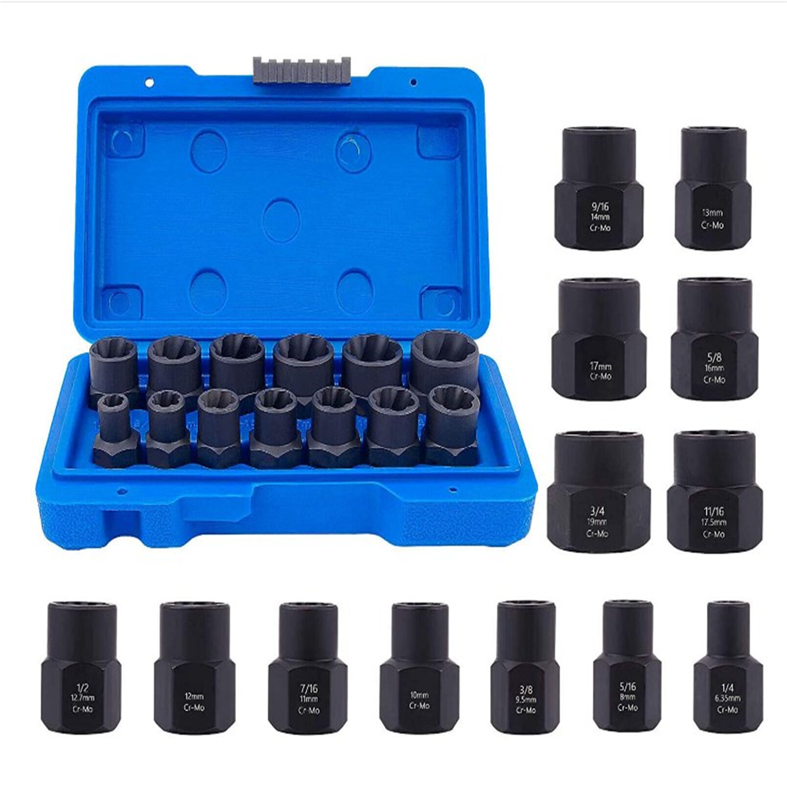 13Pcs Bolt Nut Extractor Set 3/8