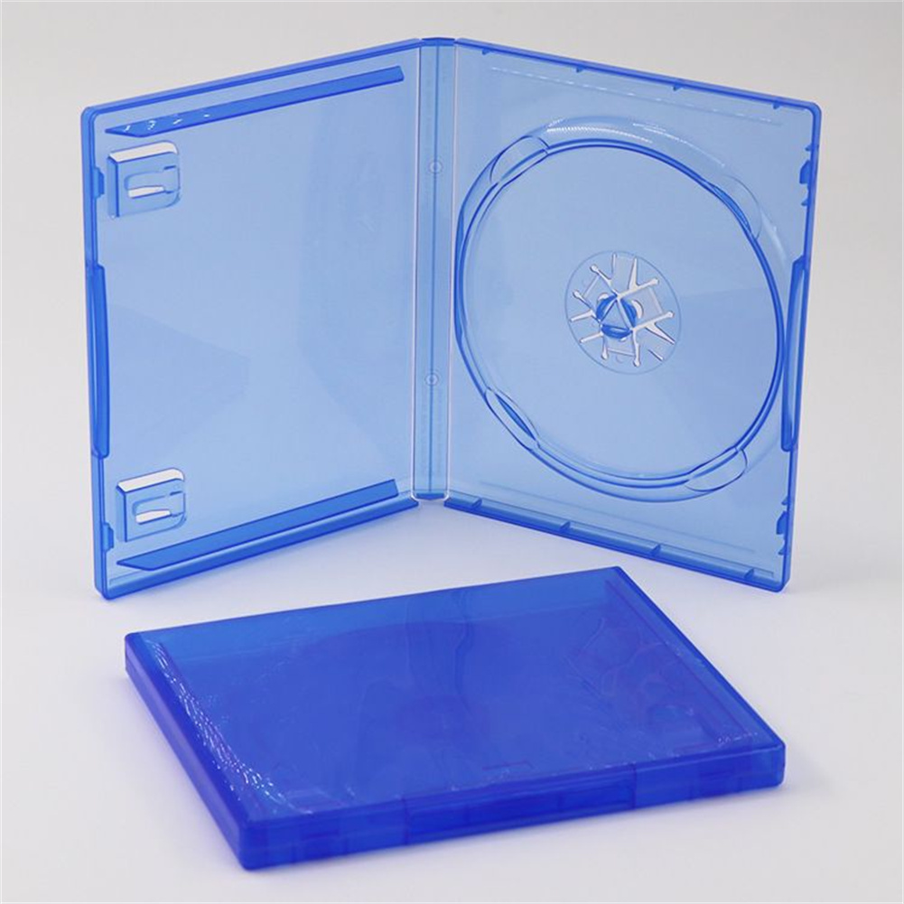 CD Game Case Protective Box Compatible For Ps5 / Ps4 Game Disk Holder CD DVD Discs Storage Box Cover blue