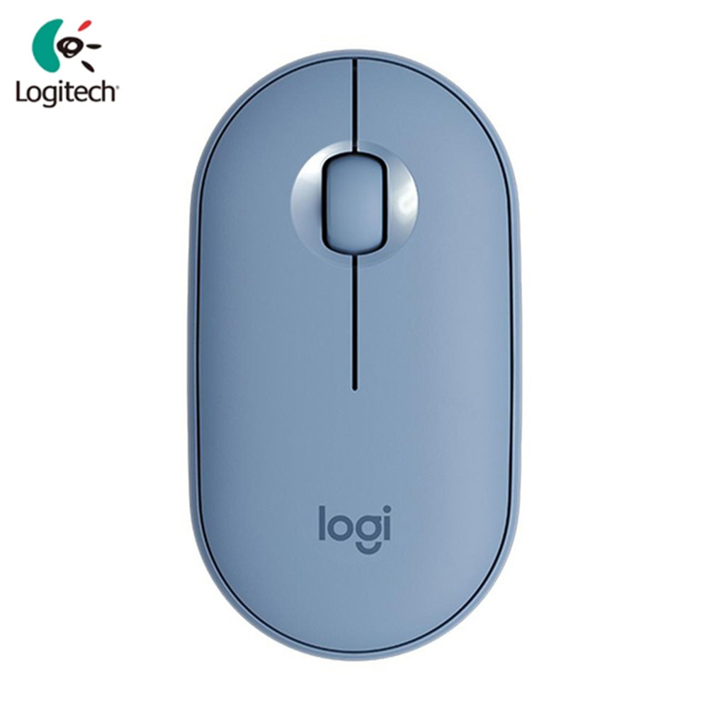 Logitech Pebble M350 Wireless Mouse Bluetooth-compatible 5.2+2.4G Dual Mode Silent Usb Receiver blue