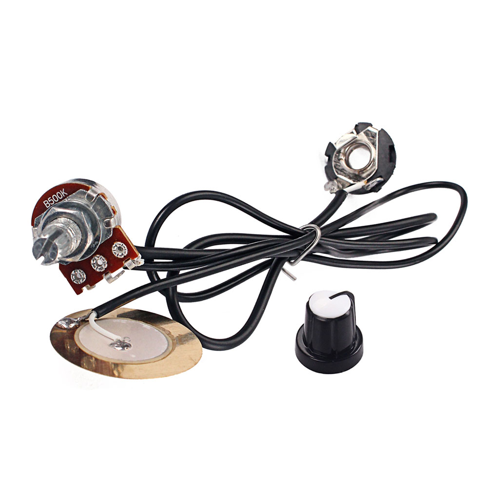 Guitar Circuit 27mm Potentiometer B500k Circuit with Copper Jack and White Black Cap Photo Color