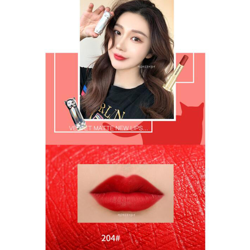 Wholesale Cute Cat Shaped Matte Lipstick Long Lasting Lipsticks Velvet 