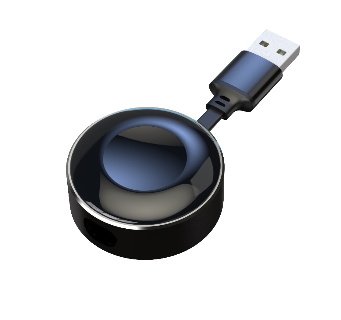2 in 1 Portable Telescopic Line Magnetic Wireless USB Interface Charger for iWatch Single watch charging