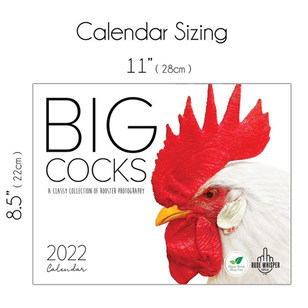 Thick Strong Paper 2022 Interesting Big Cocks Calendar Different ...