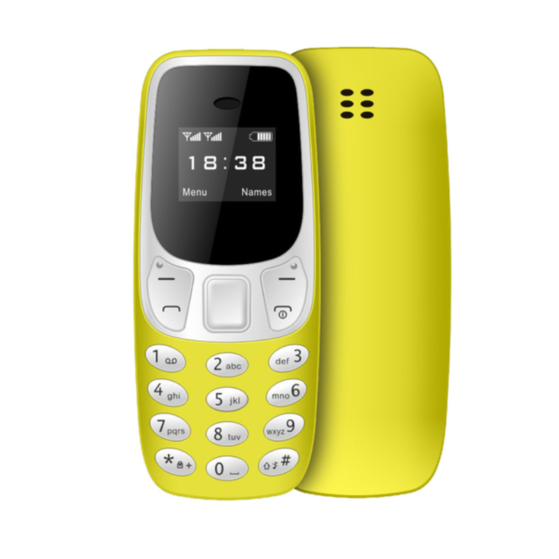 L8star Bm10 Mini Mobile Phone Dual Sim Card Unlock Dialing Phone Yellow