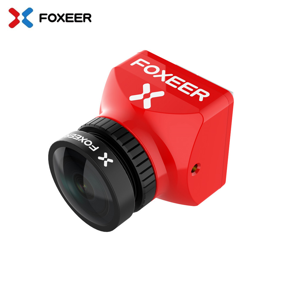 Foxeer Predator V5 Micro Full Case M12 1000TVL FPV Camera Cam OSD 16:9 4:3 PAL NTSC Switchable 1.7mm Lens 4ms WDR Racing Drone Red M12