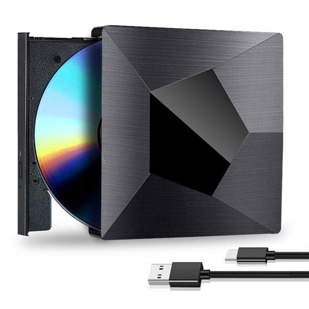 USB3.0 Type-C External DVD Driver DVD/CD External Player Read-write Recorder For Desktop Notebook black