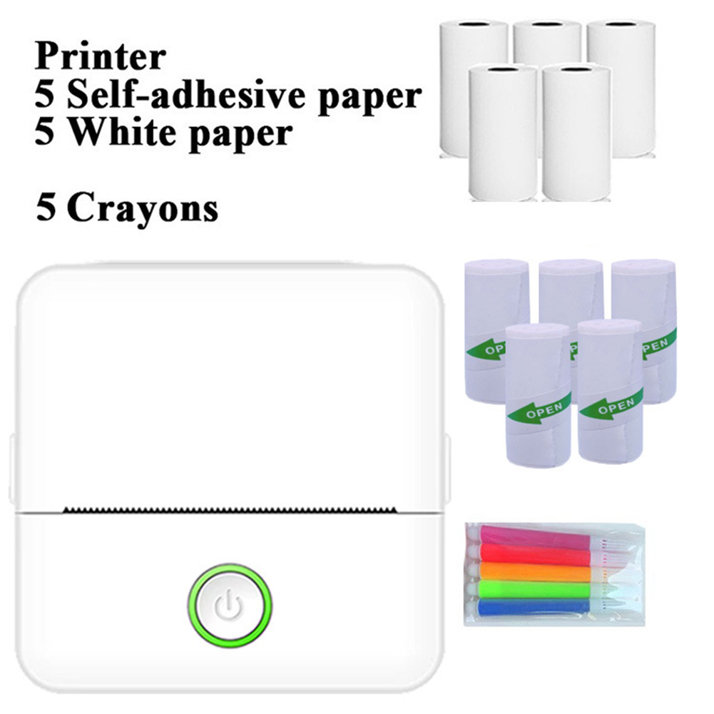 Sticker Printer, Thermal Mini Printer with 800mA Rechargeable Battery 57 Paper Capacity
