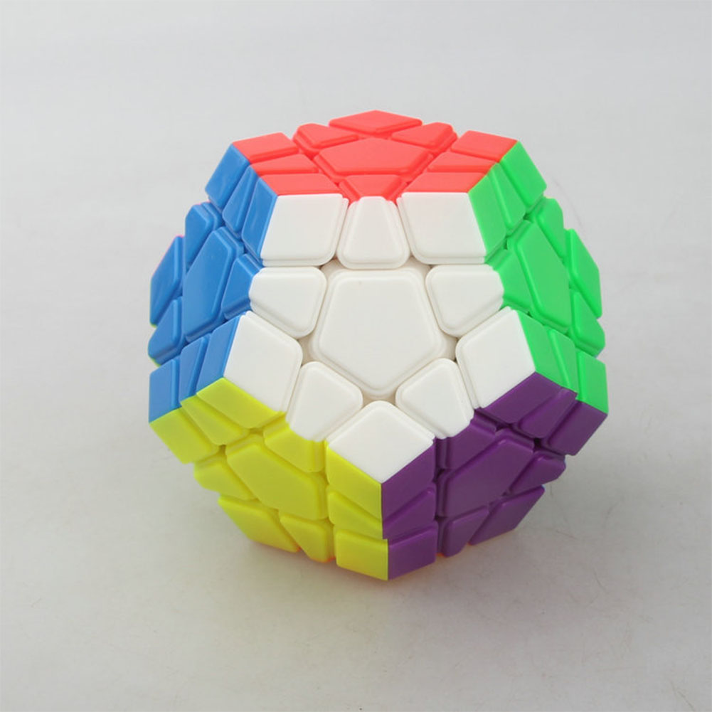 YJ RUIHU Megaminx Magic Cube Colorful 12 Facets Speed Puzzle Cubes Kids Toys Educational Intelligence Toy color