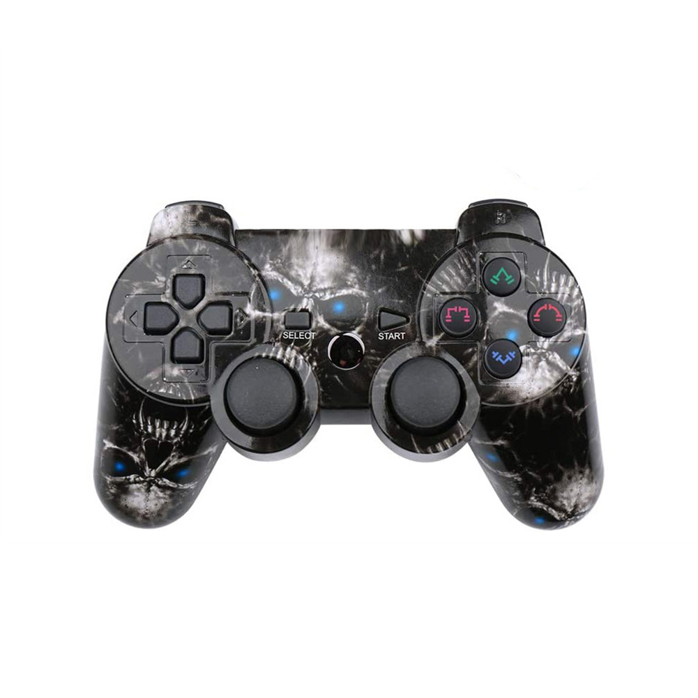 Fast Response No Delay Double Vibration Joypad Wireless Bluetooth-compatible Gamepad With Led Indicator Compatible For Sony Ps3 skull King