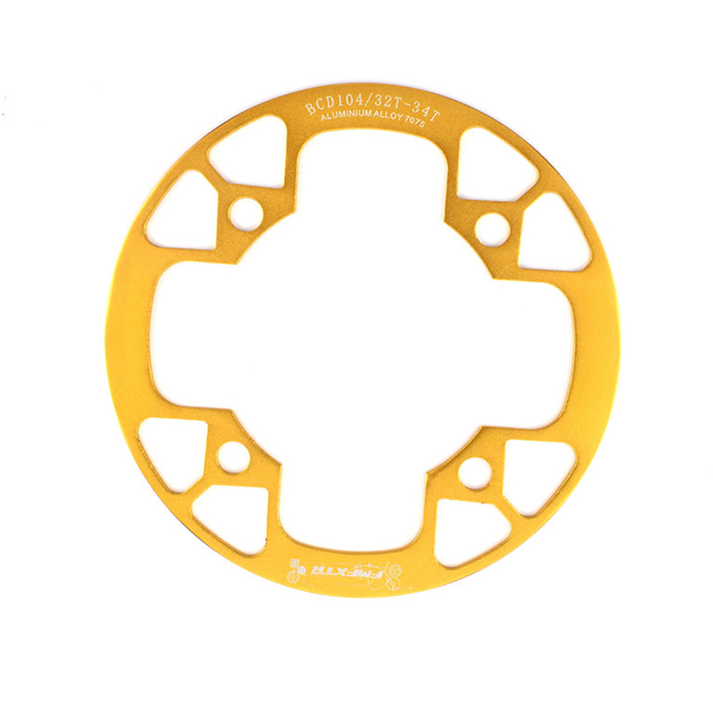 104bcd MTB Bicycle Chain Wheel Protection Cover Bicycle Protection Plate Guard Bike Crankset Full Protection Plate 32-34T gold