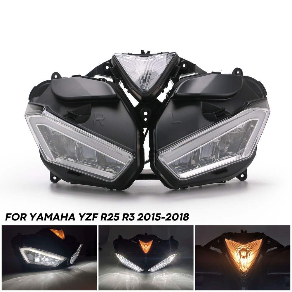Motorcycle Headlight Assembly headlamp housing motorcycle accessories for Yamaha YZF R25 R3 YZF-R25 YZF-R3 13-17 hf057