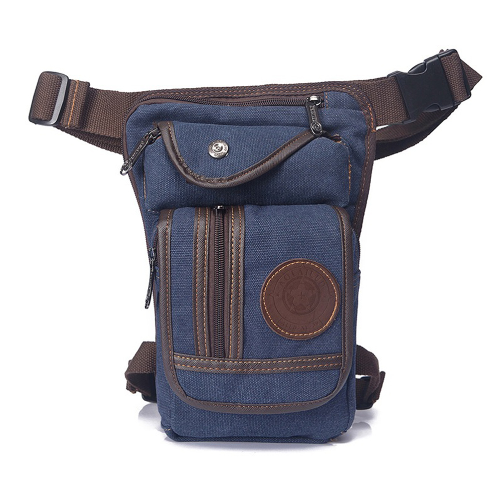Wholesale Men Canvas Crossbody Bag Casual All-match Messenger Shoulder Leg Bags Gifts blue From ...