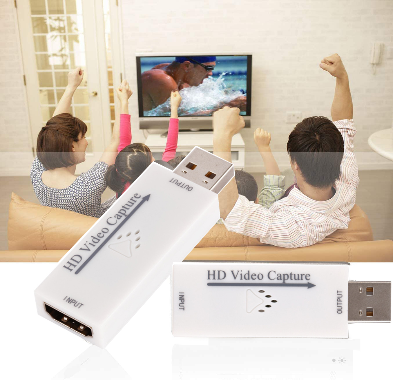 USB 2.0 Mini HD 1080P HDMI Video Capture Card Live Recording Box Supports OBS for PC Game/Video/Live Broadcast BGD0090
