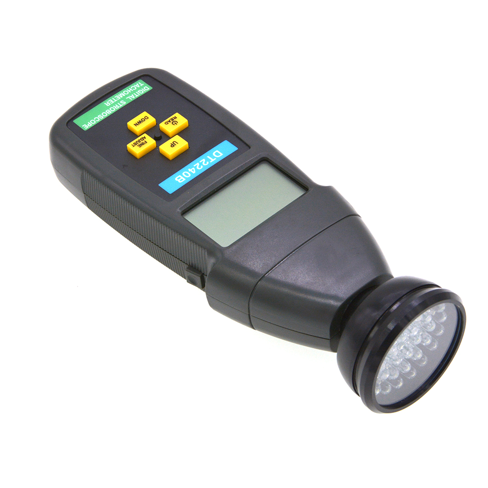 DT2240B Digital LCD NonContact Flash Stroboscope Tachometer Photoelectric Revolution Meter