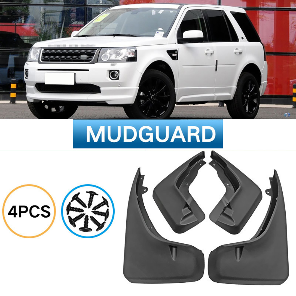 Front And Rear Wheel Mud Flaps Splash Guards Set, Vehicles Tire Mudguard Fender Flares Kit, Compatible For Freelander 2 LR2 2007-2015 Exterior Accessories black