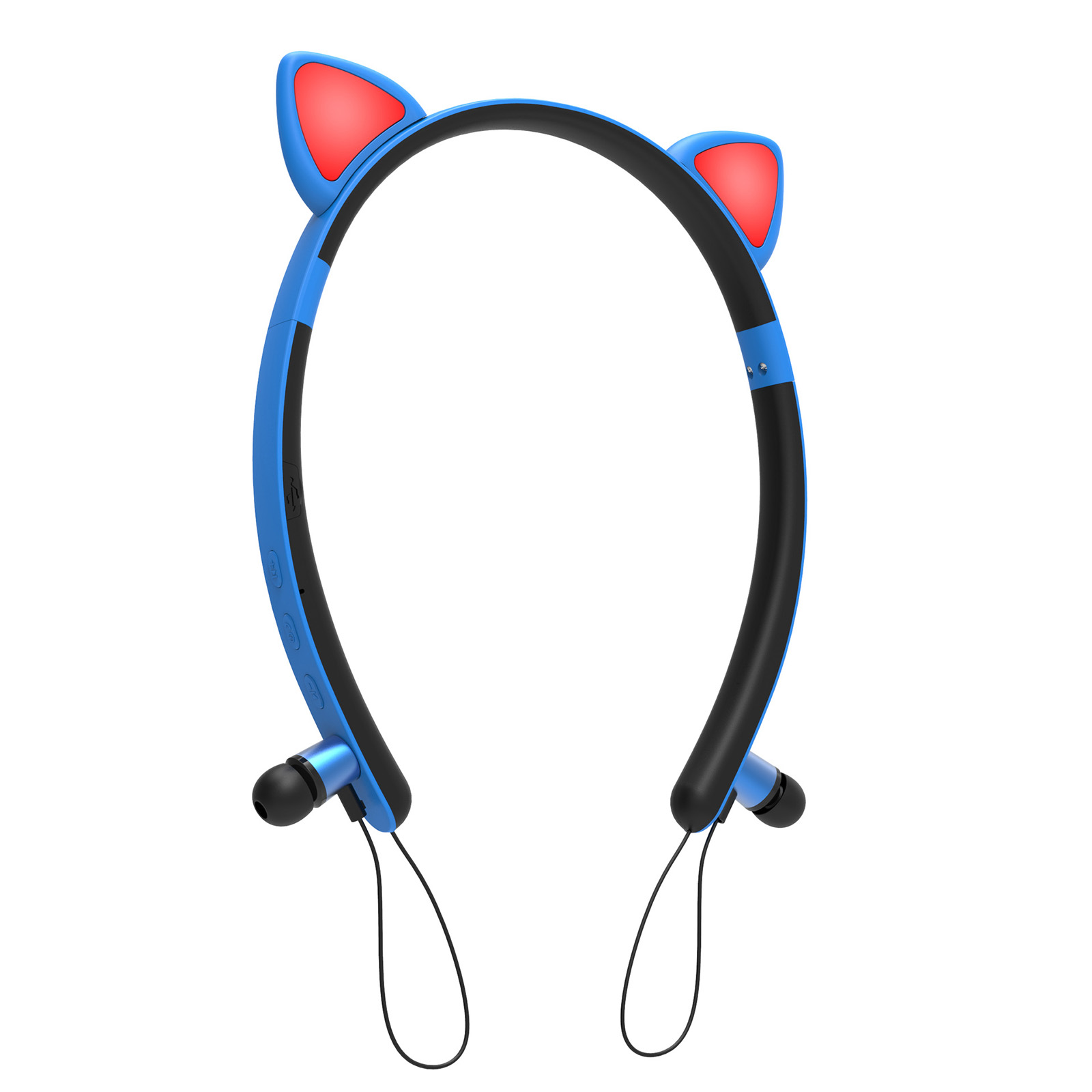 Wireless Earbuds Sweatproof Noise Canceling Earphones Glowing Cartoon Cat Ears Hair Band Headset