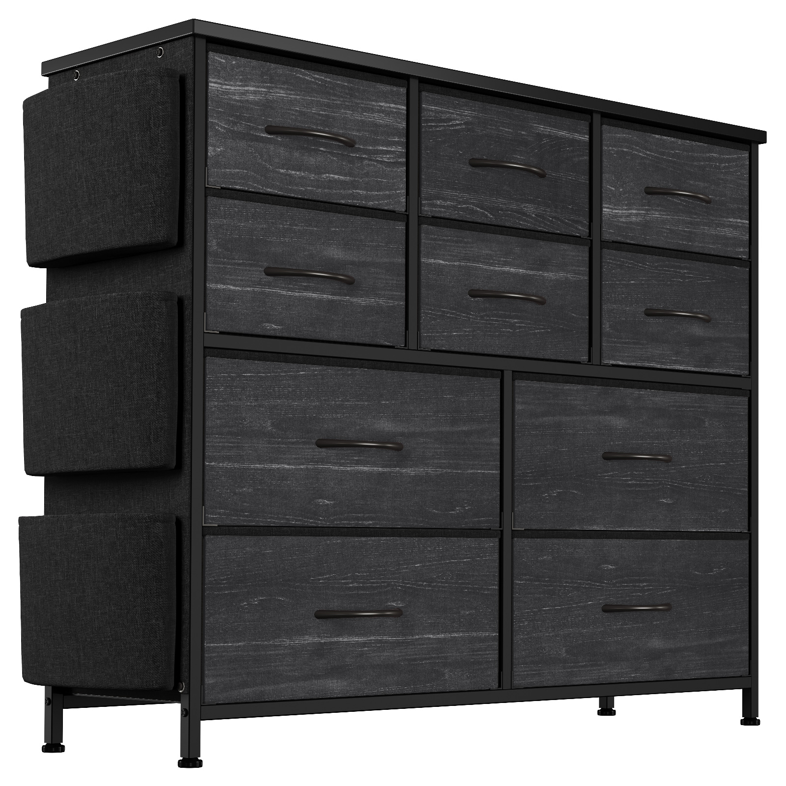 US GARVEE Dresser with 10 Drawers, Dressers & Chest of Drawers with Wood Tabletop for Bedroom Living Room Entryway - Oak Ash Color