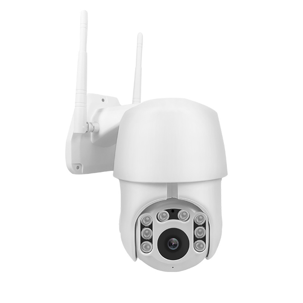 IP Camera WiFi HD 1080P Wireless Speed Dome CCTV IR Camera Outdoor Security IP Camara Exterior white_No power