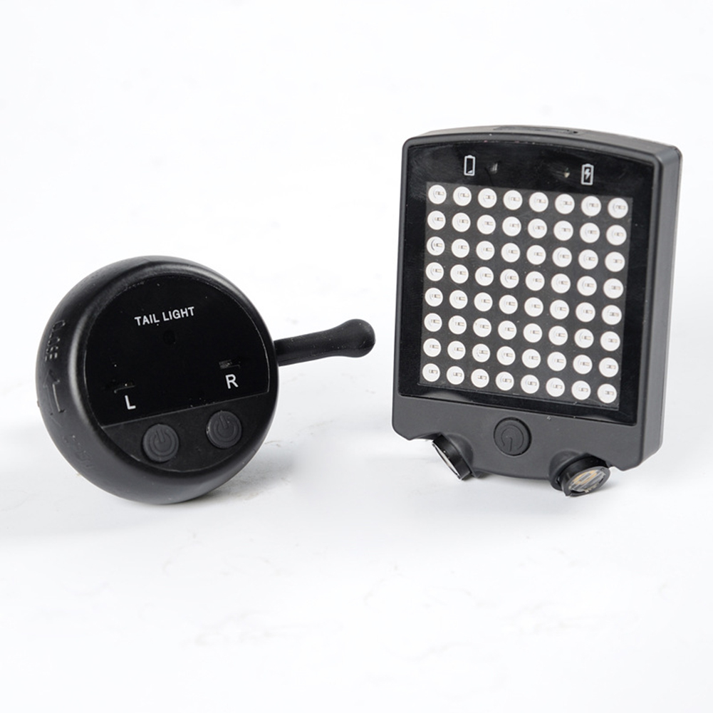 Led Bike Safety Warning Turn Signals Light USB Rechargeable Wireless RC