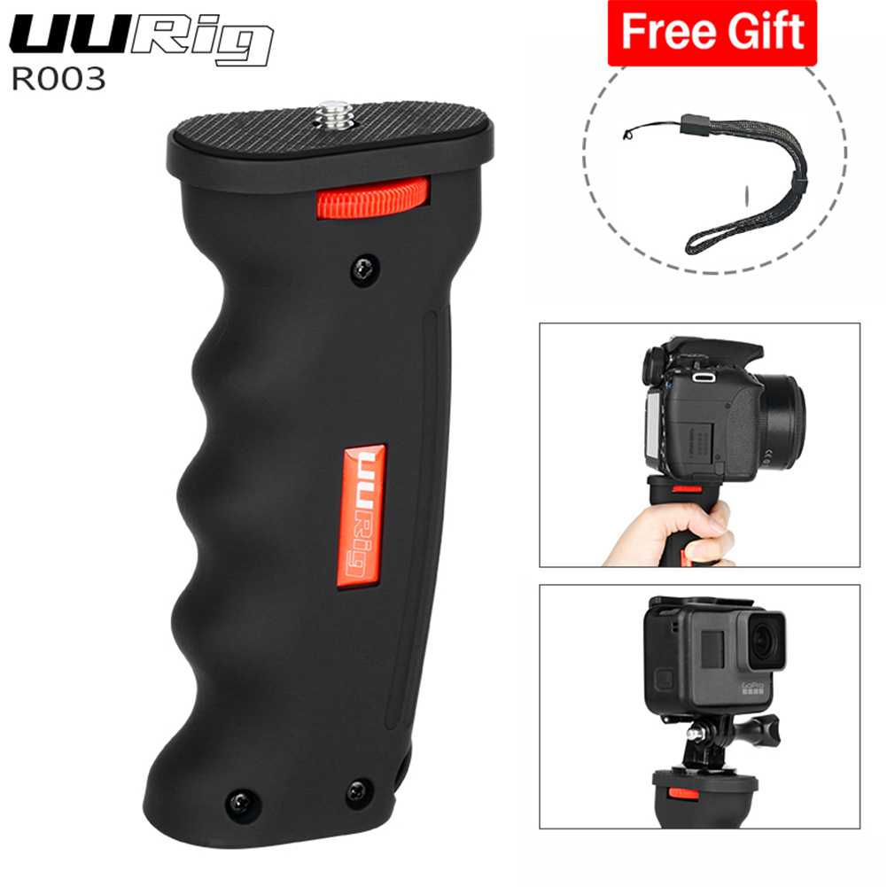 Handheld Camera Pistol Grip Universal Handle Grip Holder Selfie Stick for iPhone X GoPro Hero 6/5 Canon DSLR Cameras black
