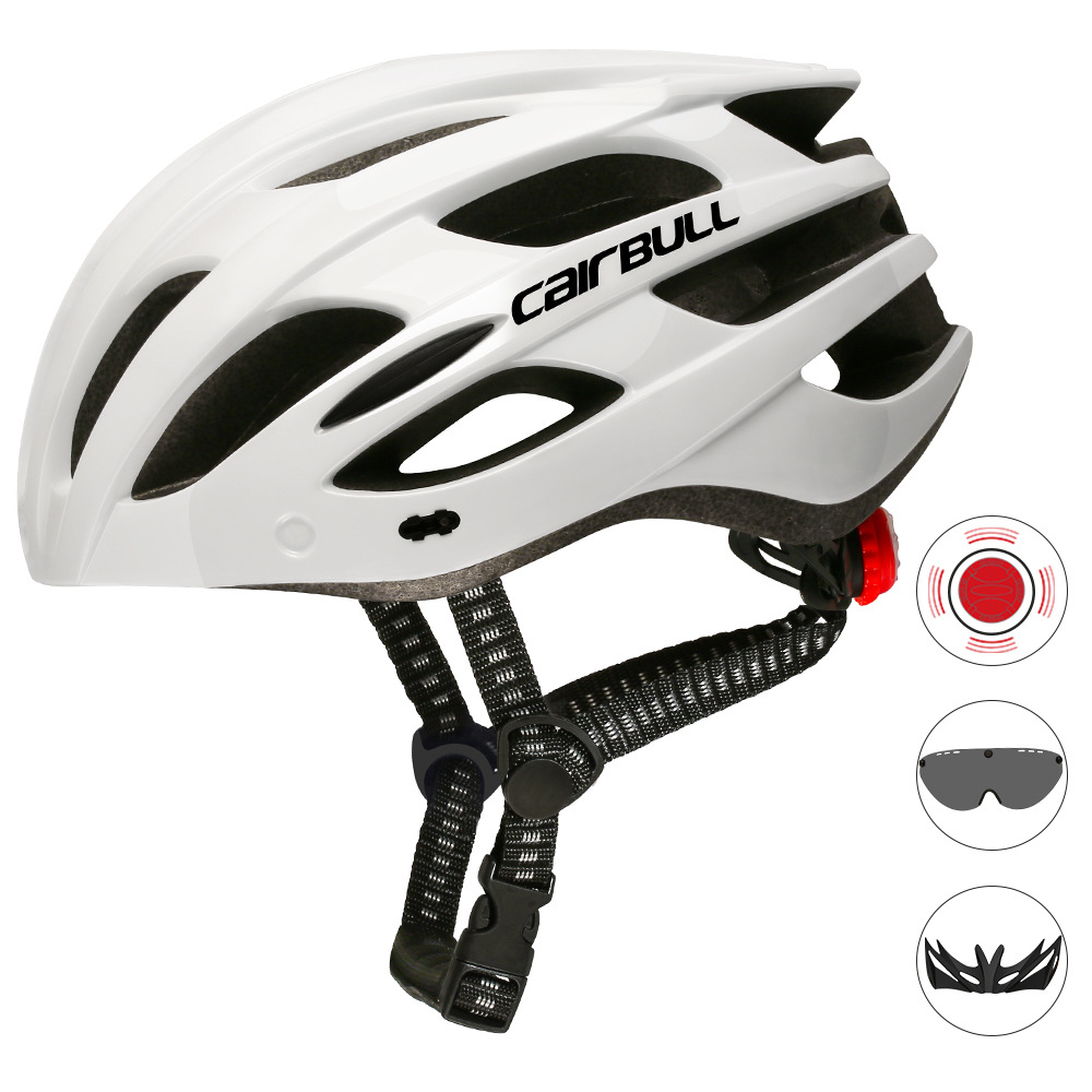 Road Mountain Bike Riding Helmets with Light Men And Women Outdoor Cycling Accessories white_M/L (55-61CM)