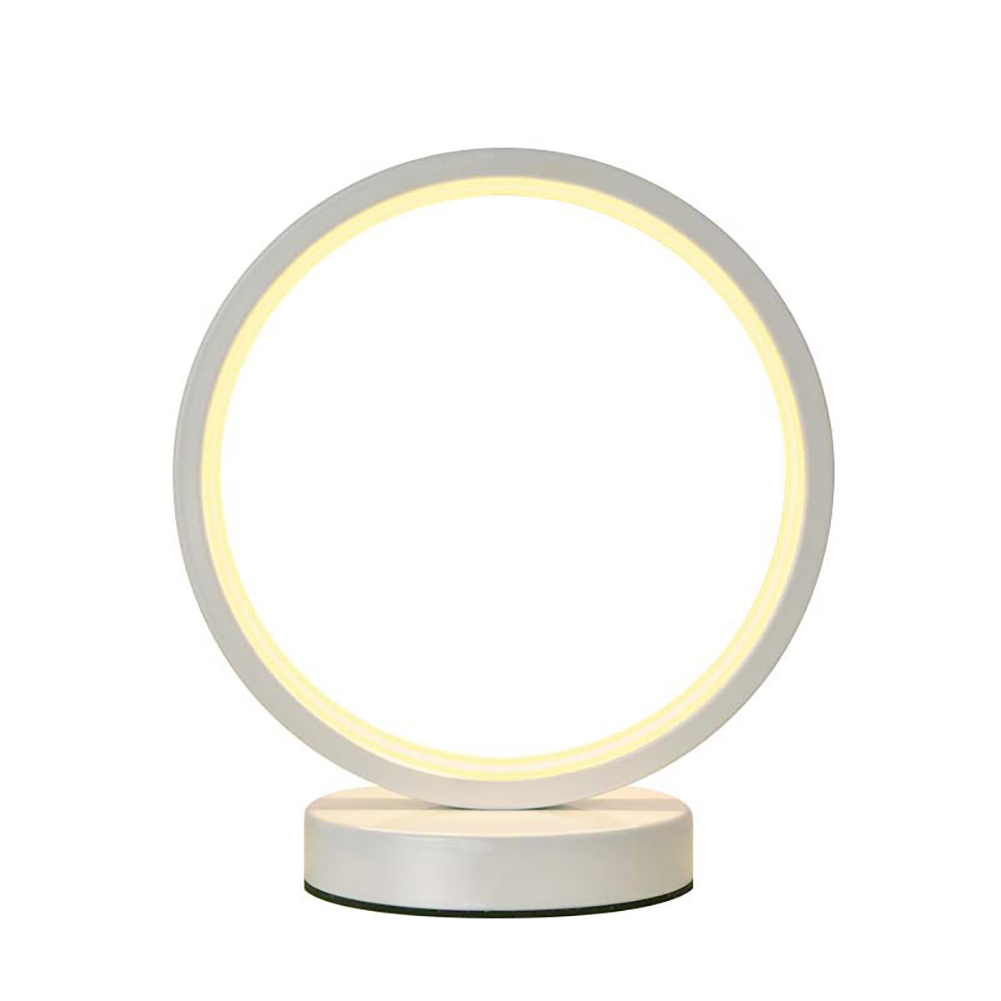 Round Table Lamp LED Bedside Lamps USB Plug-in LED Night Light 3 Colors Lighting Dimmable Table Lamp For Bedroom Living Room Bar Hotel gold
