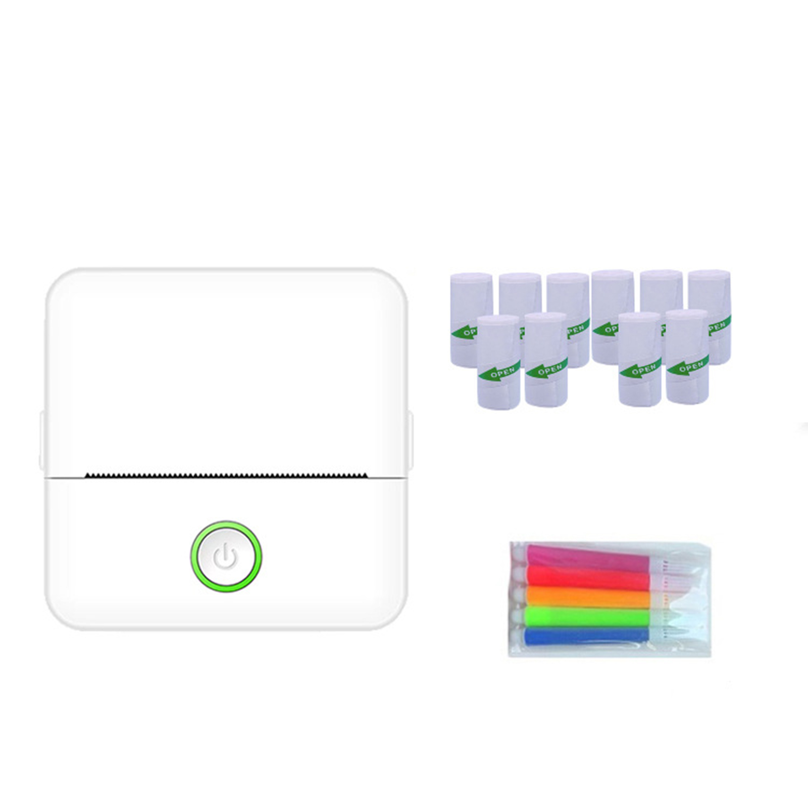 Sticker Printer, Thermal Mini Printer with 800mA Rechargeable Battery 57 Paper Capacity