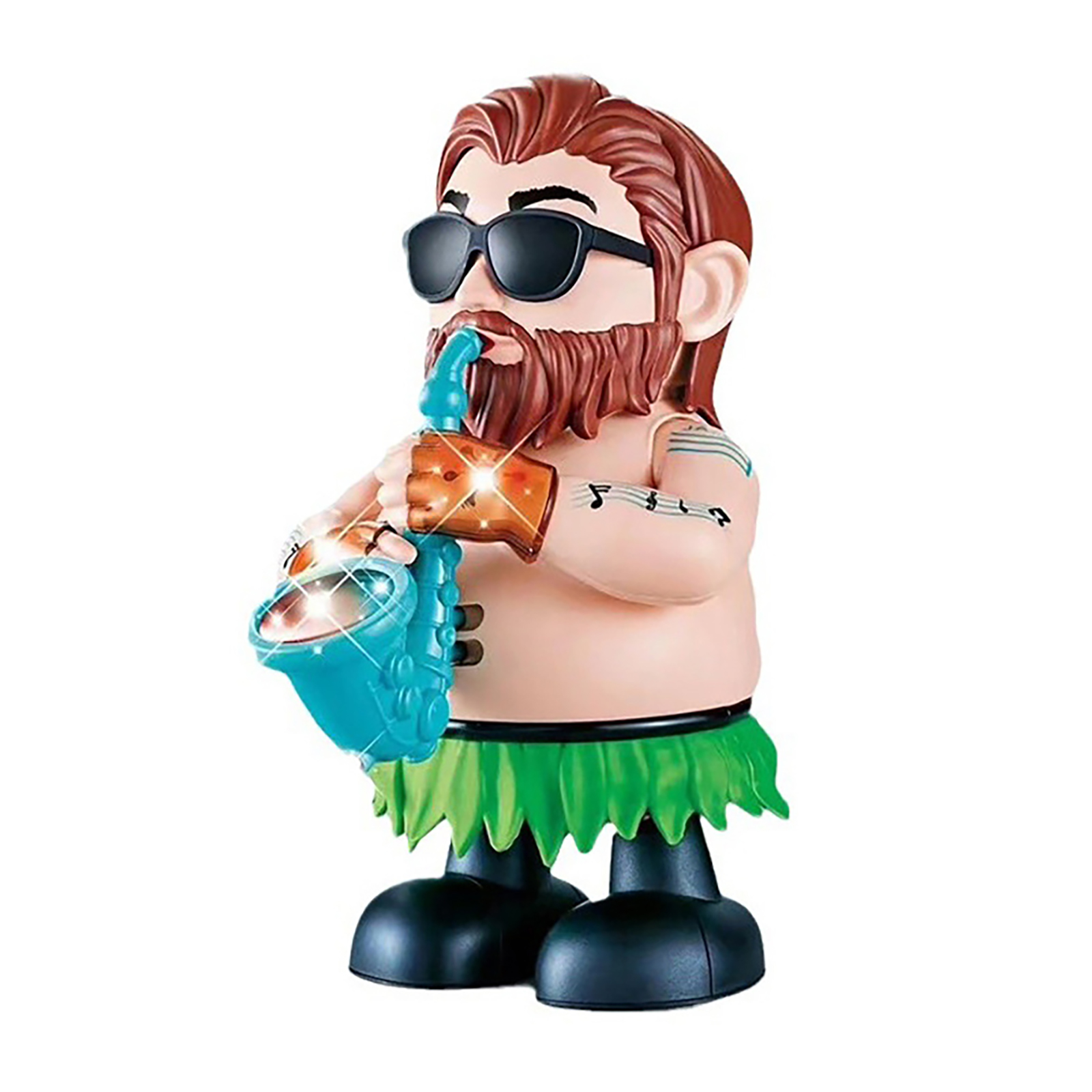 Electric Swinging Saxophonist Figure Toy Children Fun Musical Player Sensory Dancing Toys With Light Music For Boys Girls Birthday Gifts as shown with screwdriver
