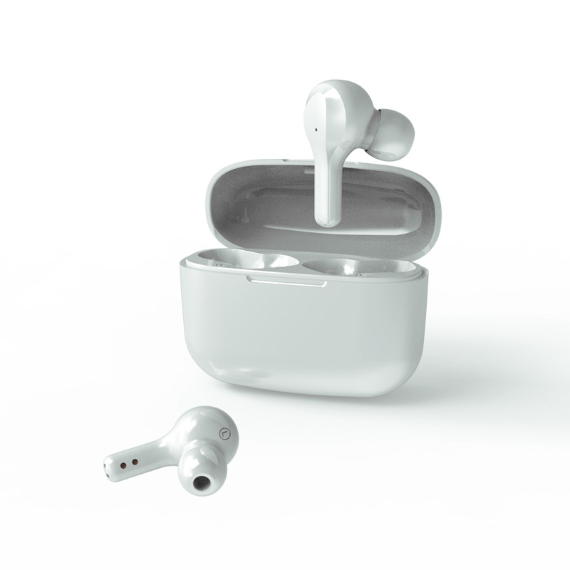 R5 TWS Bluetooth 5.0 Headset Binaural Touch Control Stereo Surround Sound Waterproof Earphone white