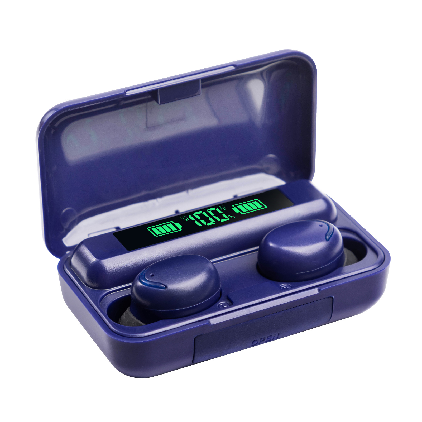 Breakthrough F9 Wireless Earbuds CVC 8.0 Noise Reduction 9d Hifi Stereo in Ear Headphone Waterproof Sports Headphones Purple