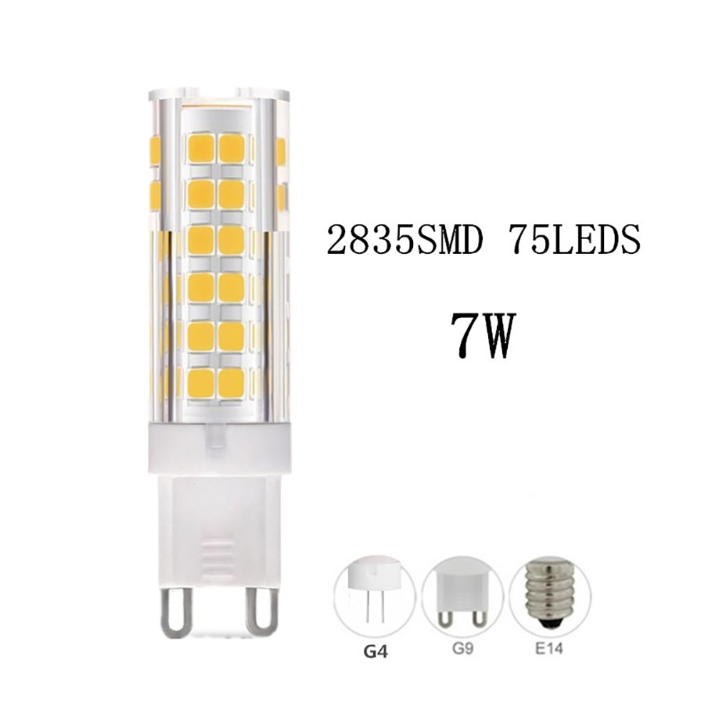 G9 75led Light Bulb 7W 220-240V 2835smd 450lm High Brightness Energy Saving