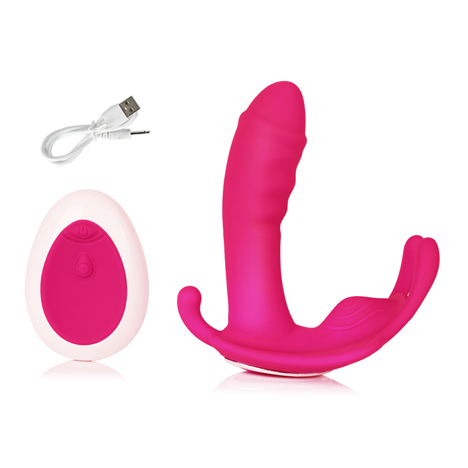 Wearable Massager Wearable Sex Toy For Women, For Ladies Invisible Vibrator Waterproof Powerful Vibration, USB Rechargeable Wireless Remote Control rose Red