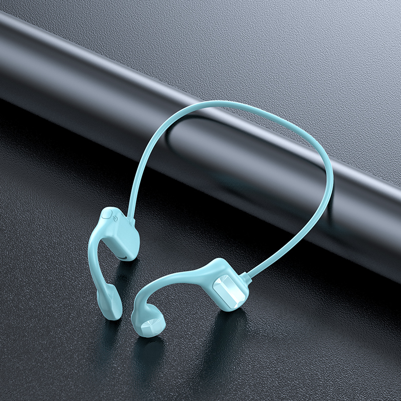 Bluetooth-compatible  Earphones Bone Conduction Headphones Bl09 Ear-mounted Music Wireless Sports Stereo Earplugs Headset blue_Packing box