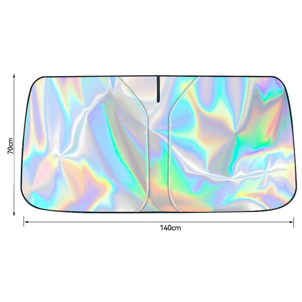 Front Car Windshield Sun Shade Umbrella, UV Ray Protector Sunshade, Foldable Front Windscreen Vehicle Cool Heat Insulation Protection, Auto Accessories 140x70cm