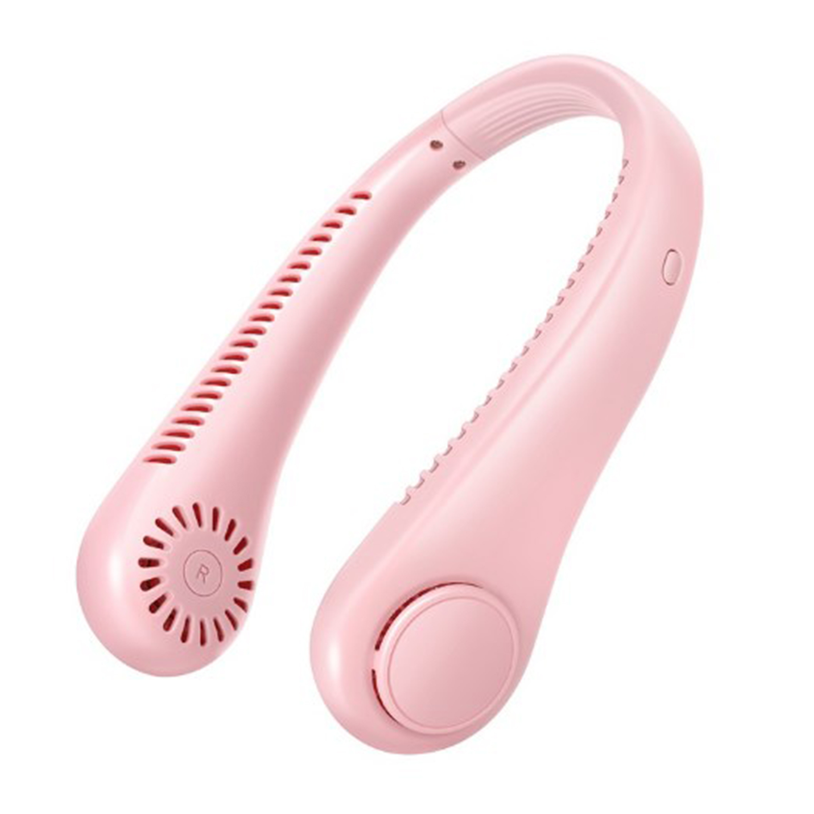 Portable Hanging Neck Fan 3 Levels Rechargeable Bladeless Noise Reduction Hands-free Outdoor Sports Usb Mini Fan pink 800mAh battery