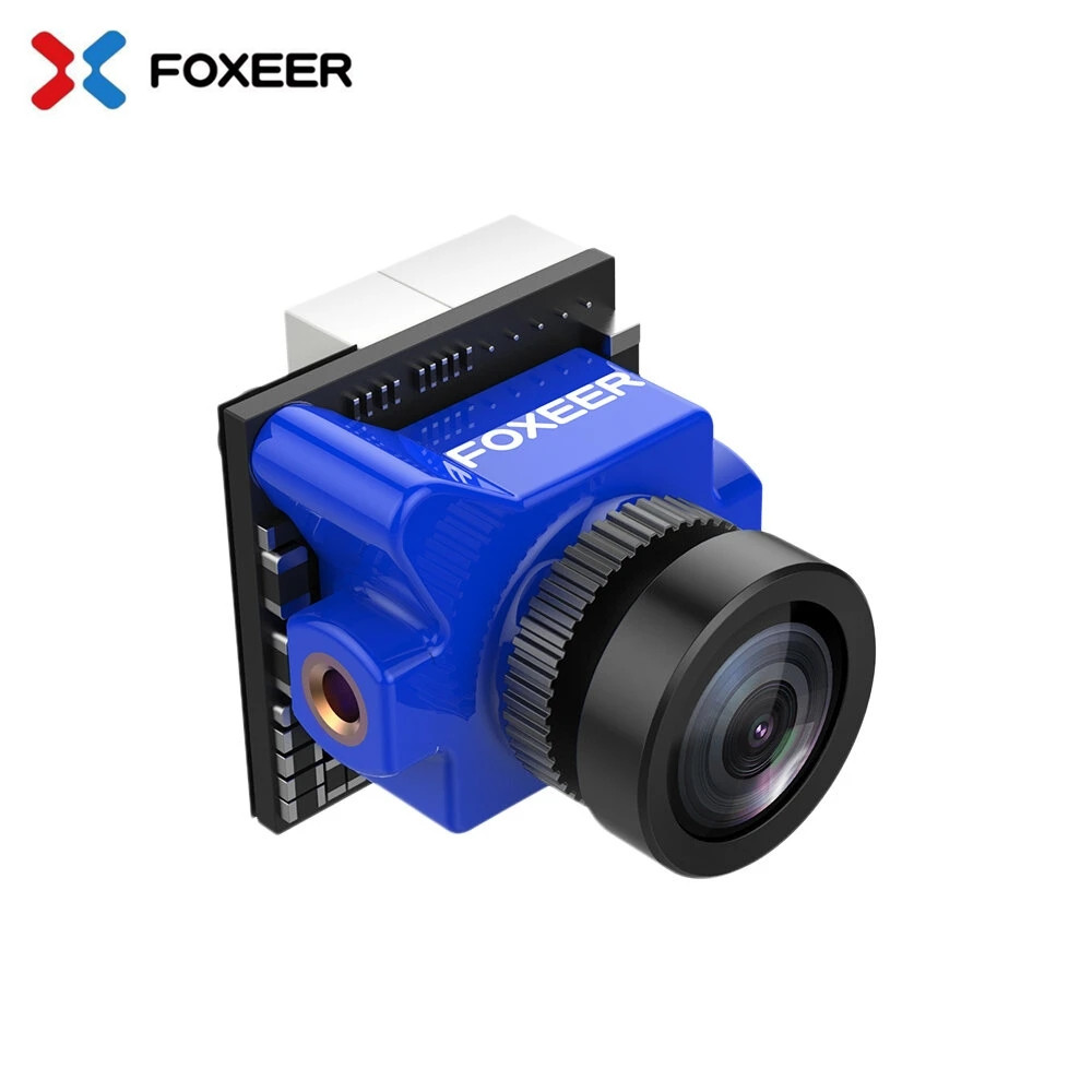Foxeer Micro Predator 5 Racing FPV Camera 19*19mm 1000TVL 1.7mm M8 Lens 4ms Latency Super WDR Black Full Case blue