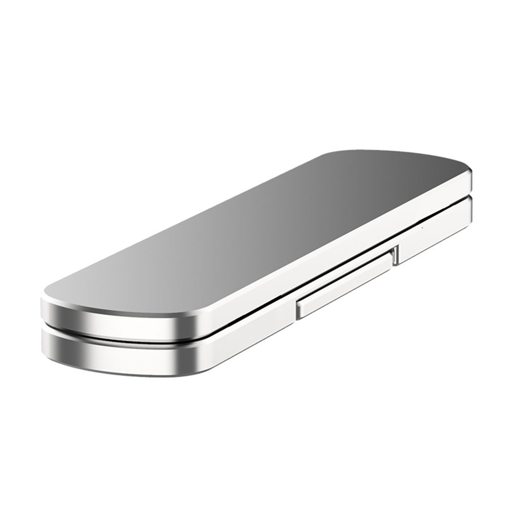 Collapsible Mobile Phone Holder 360 Degrees Rotating Angle Adjustable Foldable Zinc Alloy Phone Grip Bracket For Desk silver