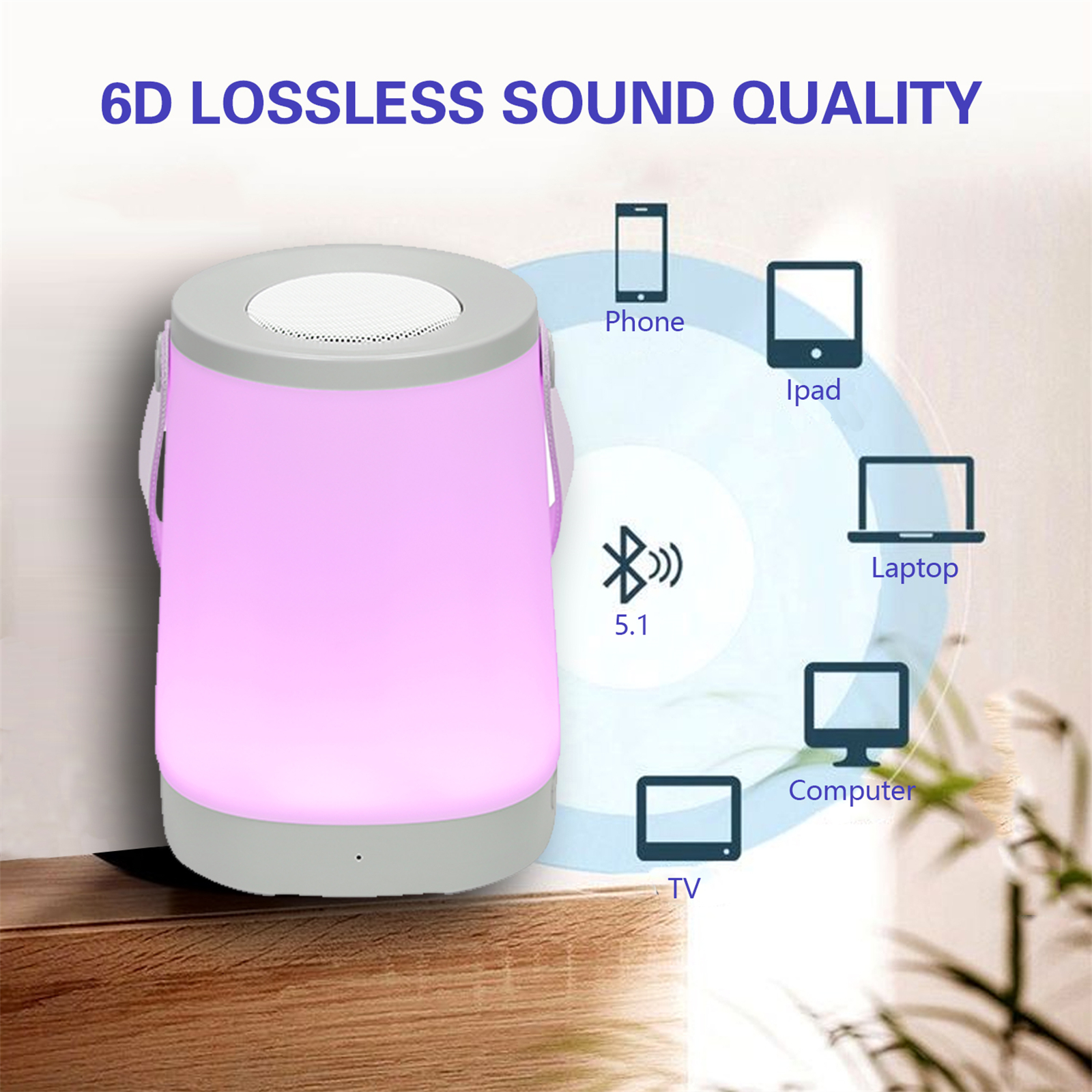 3w 4.2v Multi-functional Portable Night Light Colorful Bluetooth Lamps