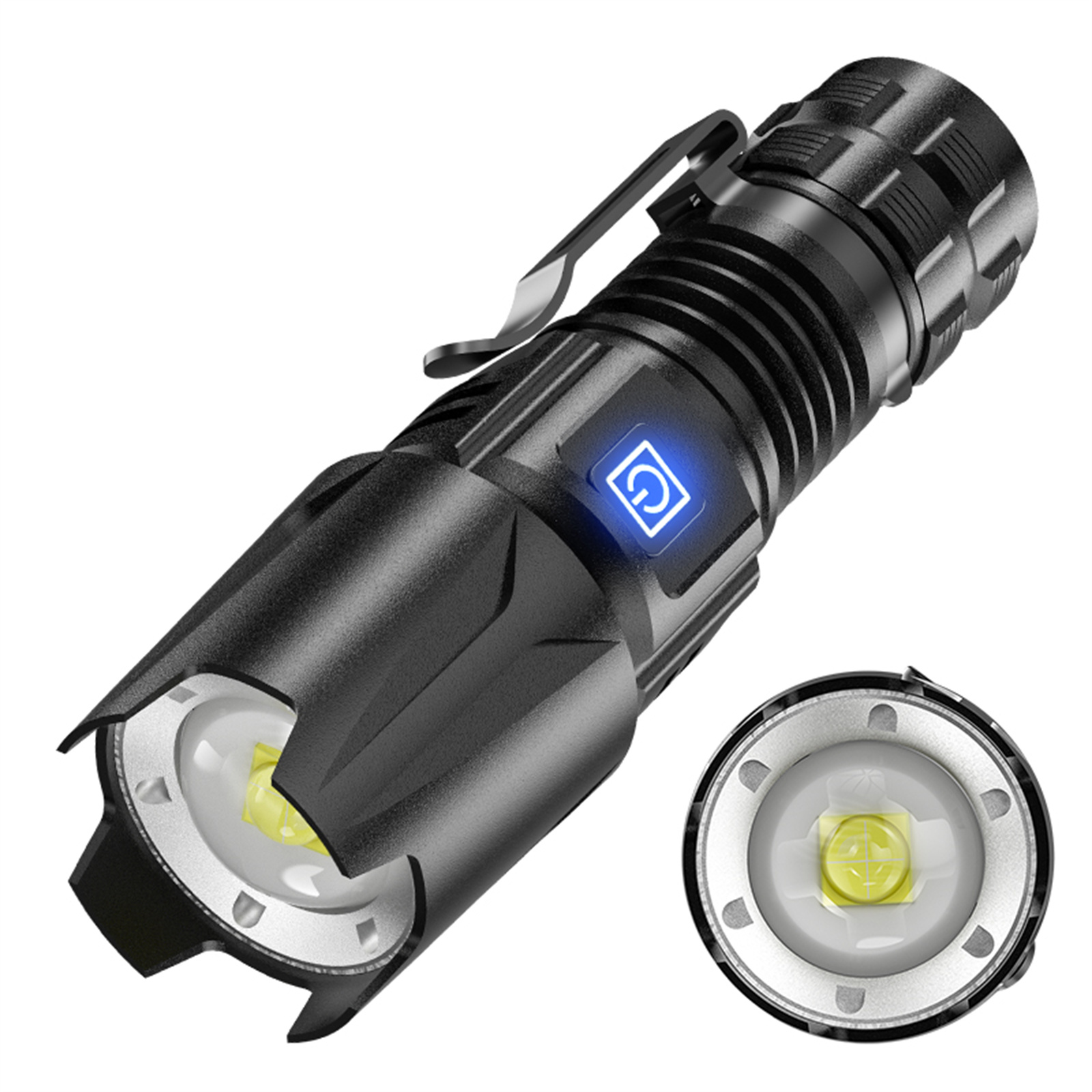 Xhp50 Mini Flashlight Portable Dimming Super Bright Type-c Charging