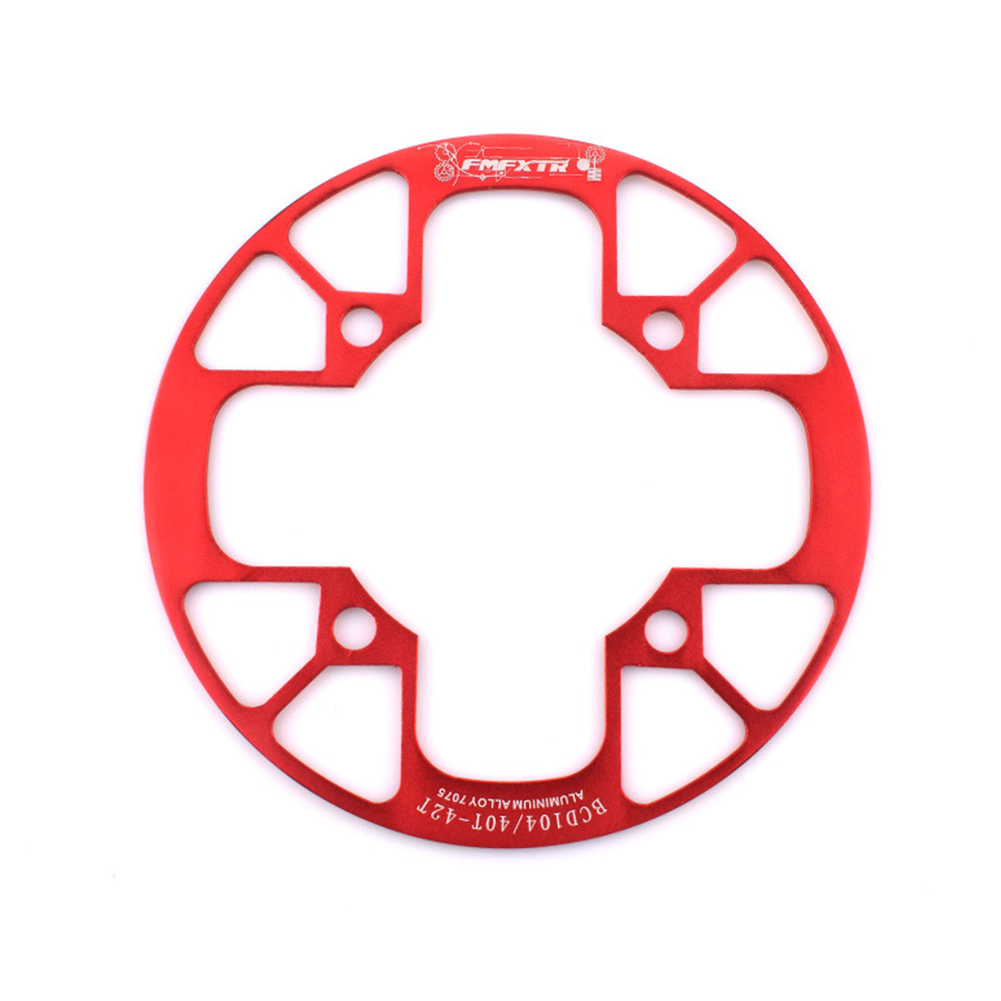 104bcd MTB Bicycle Chain Wheel Protection Cover Bicycle Protection Plate Guard Bike Crankset Full Protection Plate 40-42T red