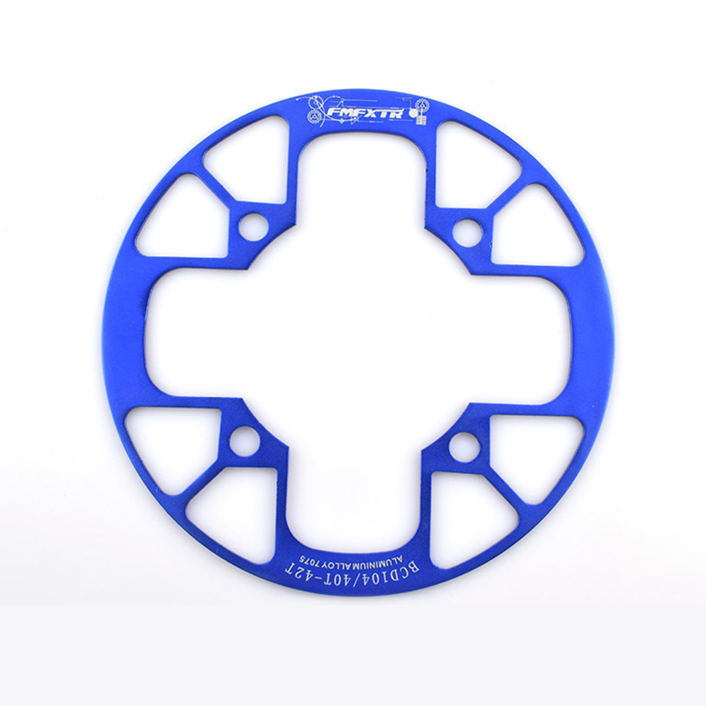 104bcd MTB Bicycle Chain Wheel Protection Cover Bicycle Protection Plate Guard Bike Crankset Full Protection Plate 40-42T blue
