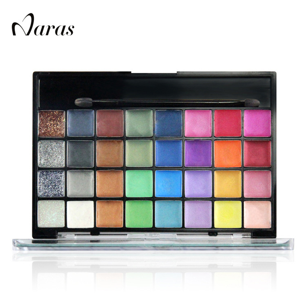 Wholesale 32 Colors Mix Eyeshadow Eye Gel Cosmetics LongWear Dustproof