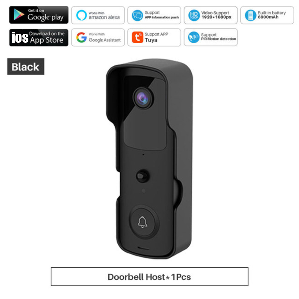 Wireless Wifi Doorbell Pir Motion Detection Night Vision Video Intercom Camera