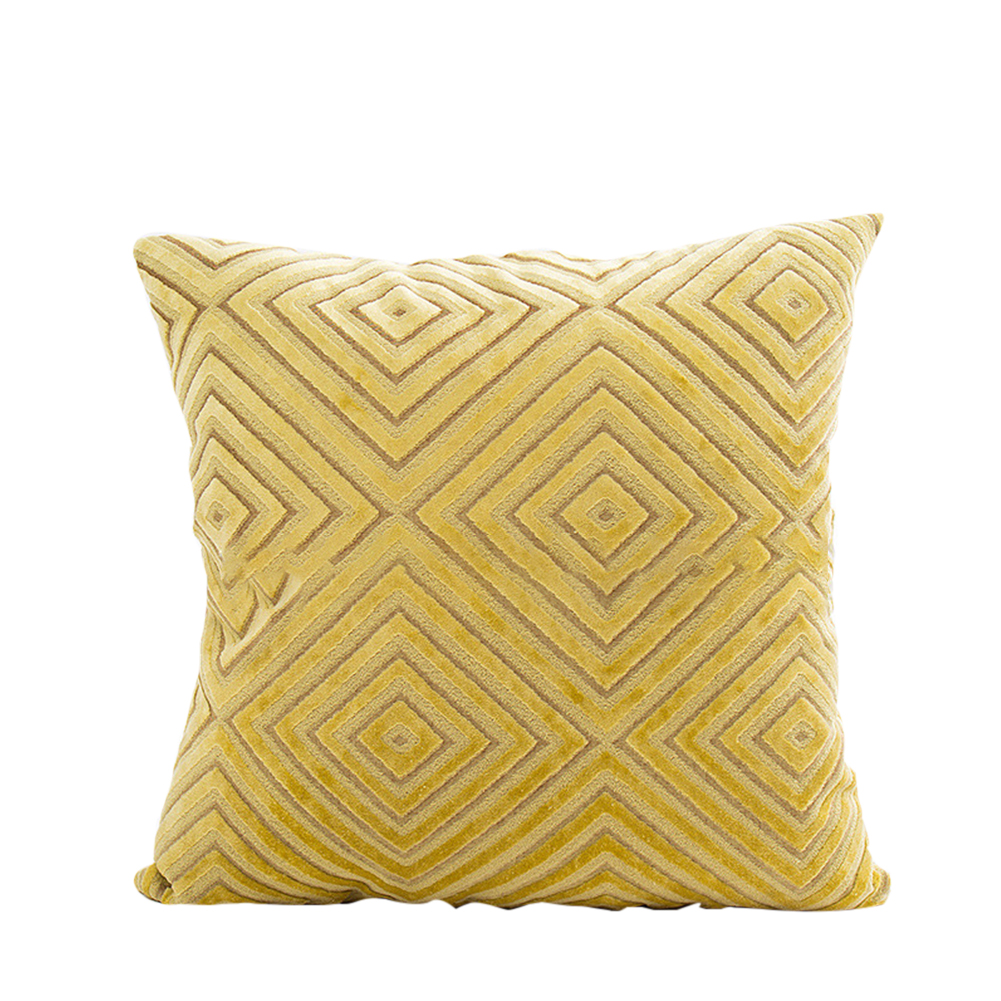Wholesale Flocking Geometric Strips Pattern Throw Pillow Cover