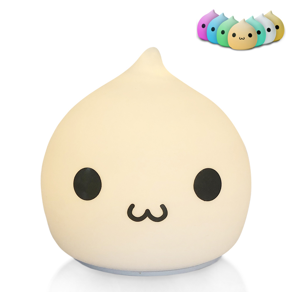 US LITAKE Cute Night Light Battery Night Lights for Kids Silicone Tap Light Baby Toddler Kids Night Lights