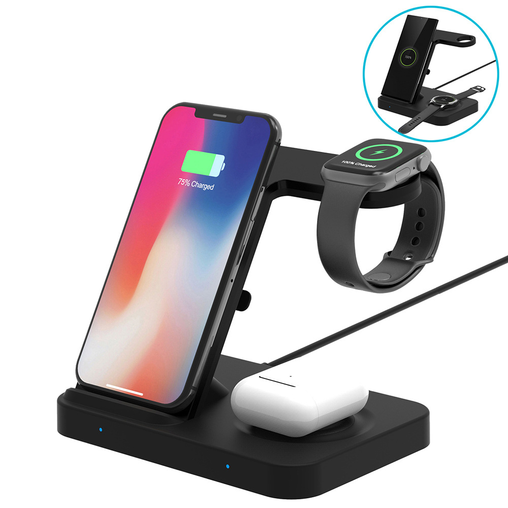5 in 1 Fast Wireless Charger for Airpods 2 / Pro Wireless Charging Recevice Center black