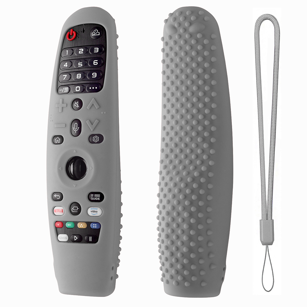 Remote Control Case Soft Silicone Protective Cover Compatible For LG Smart TV AN-MR650A600 20GA 19BA grey